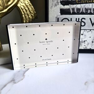 Kate Spade Black Stripe 4×6 Picture Frame NEW